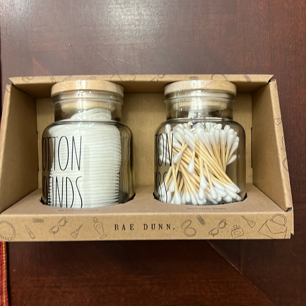 Rae Dunn swabs and rounds jars